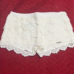 Abercrombie & Fitch White Cotton Shorts